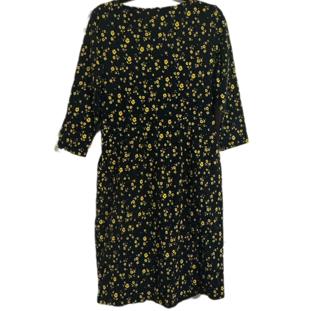 Boden Penny Floral Print Jersey Dress Pockets Quarter Sleeve Fairy Grunge Sz 10 - Picture 3 of 8